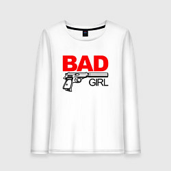 Женский лонгслив Bad girl with gun