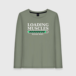 Женский лонгслив Загрузка мышц спорт