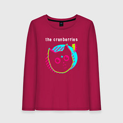 Лонгслив хлопковый женский The Cranberries rock star cat, цвет: маджента