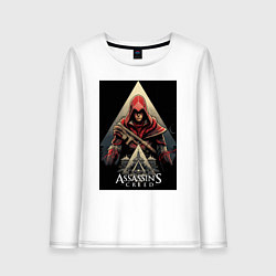 Женский лонгслив Assassins creed красный костюм