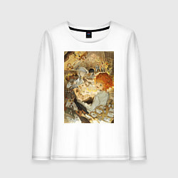 Лонгслив хлопковый женский Обещанный Неверленд Норман, цвет: белый