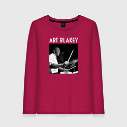 Лонгслив хлопковый женский Jazz legend Art Blakey, цвет: маджента