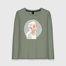 Женский лонгслив Эльфийка Задумчивая