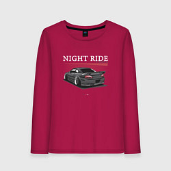 Женский лонгслив Nissan skyline night ride