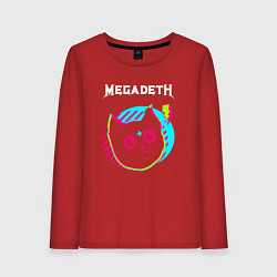 Женский лонгслив Megadeth rock star cat