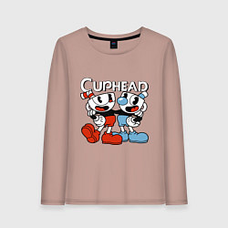 Женский лонгслив Cuphead and Mugman