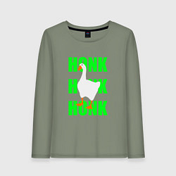 Женский лонгслив Untitled goose game green