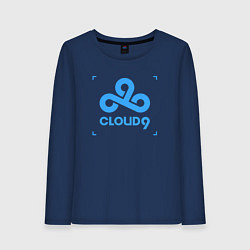 Лонгслив хлопковый женский Cloud9 - tecnic blue, цвет: тёмно-синий