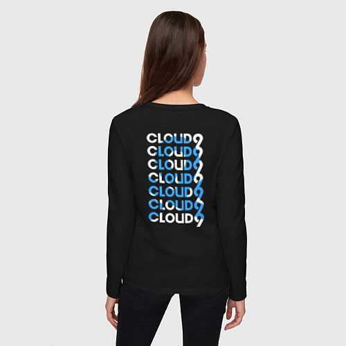 Женский лонгслив Cloud9 - pattern / Черный – фото 4