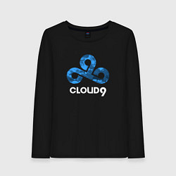 Женский лонгслив Cloud9 - blue cloud logo