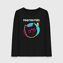 Женский лонгслив Foo Fighters rock star cat