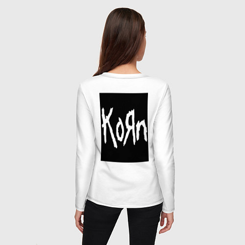 Женский лонгслив Korn - The Serenity of Suffering / Белый – фото 4