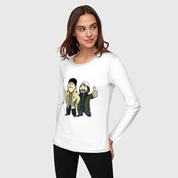 Лонгслив хлопковый женский Vault Jay and silent Bob, цвет: белый — фото 2