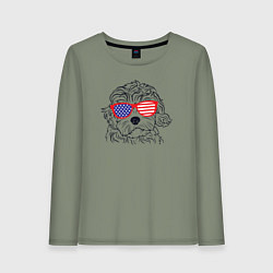 Женский лонгслив USA dog