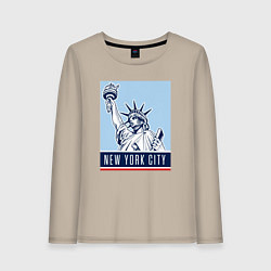 Лонгслив хлопковый женский Style New York, цвет: миндальный