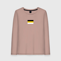 Лонгслив хлопковый женский Rus empire minimalism, цвет: пыльно-розовый