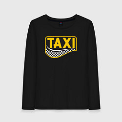 Лонгслив хлопковый женский Такси, цвет: черный