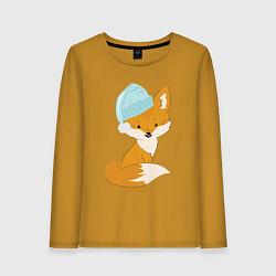 Женский лонгслив Лисичка в шапке