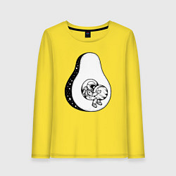Женский лонгслив Космонавт и авокадо