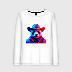 Женский лонгслив Панда ковбой