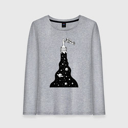 Женский лонгслив Художник космонавт