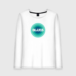 Женский лонгслив Блюз ретро в синем