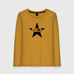 Женский лонгслив Rock star in black red