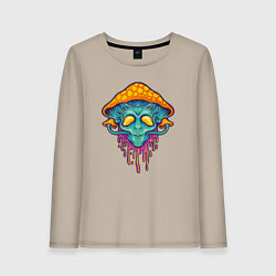 Женский лонгслив Грибок пришелец