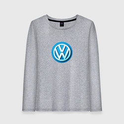 Женский лонгслив Volkswagen logo blue