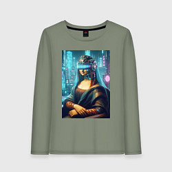Женский лонгслив Gioconda - cyberpunk ai art fantasy
