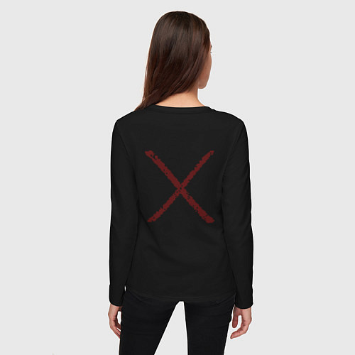 Женский лонгслив Rave wave / Черный – фото 4