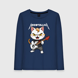 Женский лонгслив Meowtallica rock