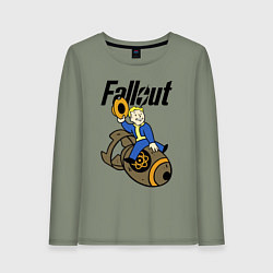 Лонгслив хлопковый женский Vault bomb rider, цвет: авокадо