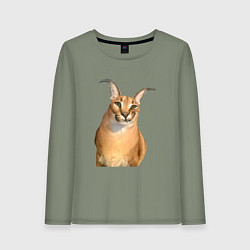 Женский лонгслив Кот Шлепа блоггер