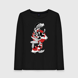 Женский лонгслив Карпы кои - японская графика