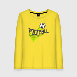 Лонгслив хлопковый женский Football game, цвет: желтый
