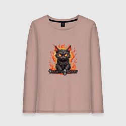 Женский лонгслив Арт котики