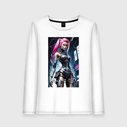 Женский лонгслив Cyber Barbie from future - ai art fantasy