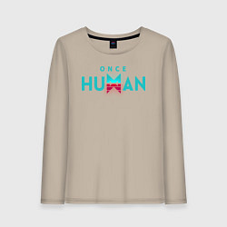 Женский лонгслив Once human logo