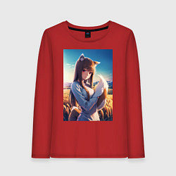 Женский лонгслив Волчица и пряности Холо в поле