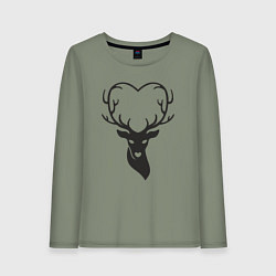 Женский лонгслив Love deer