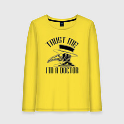 Лонгслив хлопковый женский Trust doctor, цвет: желтый