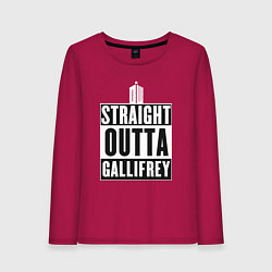 Женский лонгслив Straight outta gallifrey