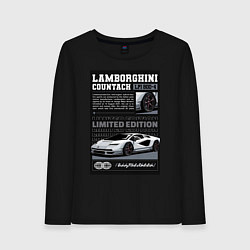 Женский лонгслив Lamborghini countach