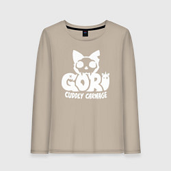 Женский лонгслив Goro cuddly carnage logo