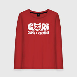 Женский лонгслив Goro cuddly carnage logotype