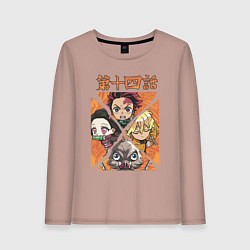 Женский лонгслив Тандзиро Незуко Инозука и Зеницу Клинок рассекающи