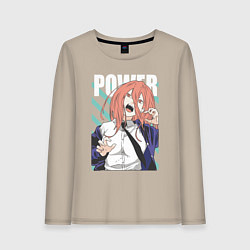 Женский лонгслив Человек-бензопила Пауэр Power