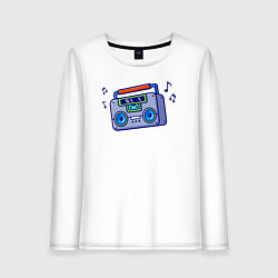Женский лонгслив Музыкальный бумбокс