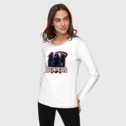 Лонгслив хлопковый женский Reapers, цвет: белый — фото 2